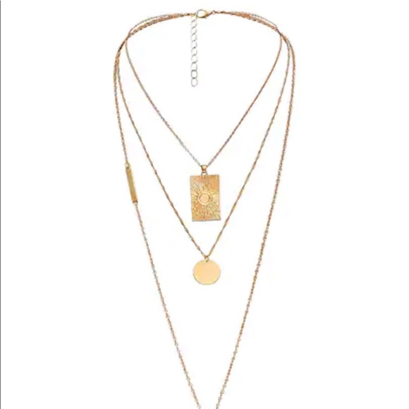 SALE Sunrise Layered Pendant Necklace - Picture 5 of 5